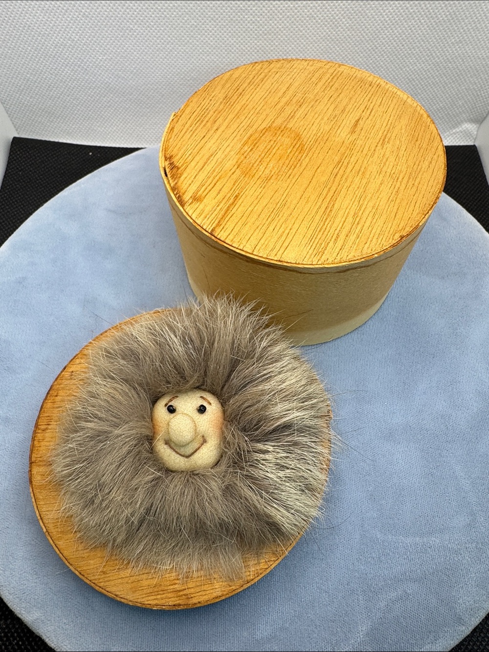Fur Face Trinket Wooden Box - Faux Fur - Picture 5 of 7